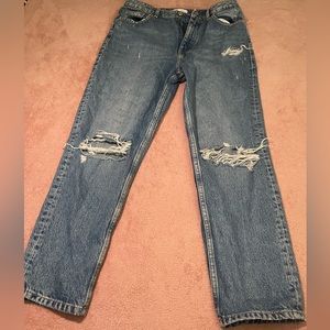 Zara Women’s Ripped Mom Jeans, Size 8